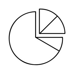 piechart icon, piechart line art - simple line art of piechart, perfect for piechart logos and icons