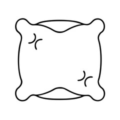 pillow icon, pillow line art - simple line art of pillow, perfect for pillow logos and icons