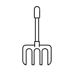 pitchfork icon, pitchfork line art - simple line art of pitchfork, perfect for pitchfork logos and icons