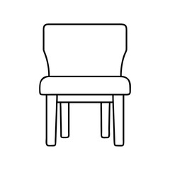 plainchair icon, plainchair line art - simple line art of plainchair, perfect for plainchair logos and icons