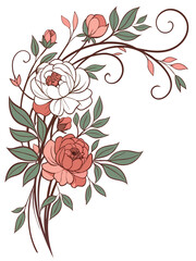 Hand Drawn Romantic Wedding Scene – Elegant Couple