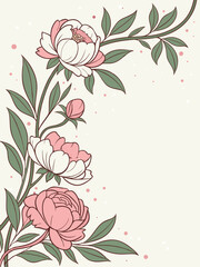 Wedding Couple Holding Hands – Peony Blossom Frame