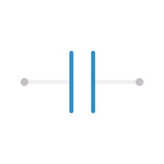Capacitor icon vector image. Suitable for mobile apps, web apps and print media.