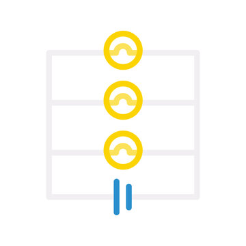 Lamps in Parallel icon vector image. Suitable for mobile apps, web apps and print media.