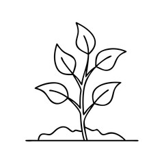plantgrowing icon, plantgrowing line art - simple line art of plantgrowing, perfect for plantgrowing logos and icons