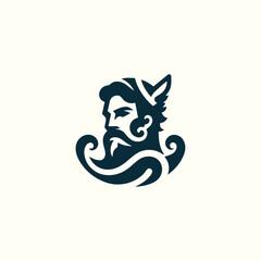 Poseidon god logo