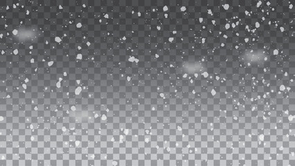 Vector snow. Snowfall, blizzard, winter, snowflakes 