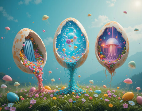 Surprise Worlds Inside Easter Eggs