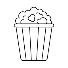 popcornbucket icon, popcornbucket line art - simple line art of popcornbucket, perfect for popcornbucket logos and icons
