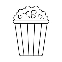 popcornbucket icon, popcornbucket line art - simple line art of popcornbucket, perfect for popcornbucket logos and icons