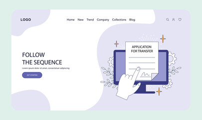 Hybrid Work. Flat Vector Illustration