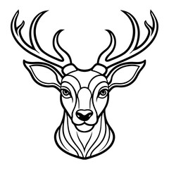 deer head line art image