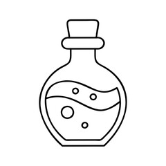 potionbottle icon, potionbottle line art - simple line art of potionbottle, perfect for potionbottle logos and icons