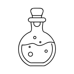 potionbottle icon, potionbottle line art - simple line art of potionbottle, perfect for potionbottle logos and icons