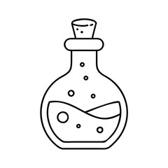 potionbottle icon, potionbottle line art - simple line art of potionbottle, perfect for potionbottle logos and icons