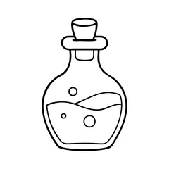 potionbottle icon, potionbottle line art - simple line art of potionbottle, perfect for potionbottle logos and icons