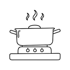 potonstove icon, potonstove line art - simple line art of potonstove, perfect for potonstove logos and icons