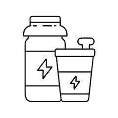 preworkoutdrink icon, preworkoutdrink line art - simple line art of preworkoutdrink, perfect for preworkoutdrink logos and icons
