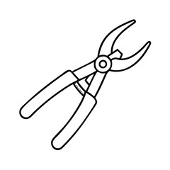 pruningshears icon, pruningshears line art - simple line art of pruningshears, perfect for pruningshears logos and icons