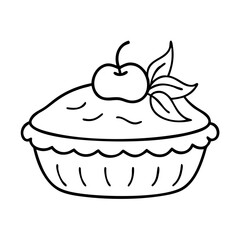 pumpkinpie icon, pumpkinpie line art - simple line art of pumpkinpie, perfect for pumpkinpie logos and icons