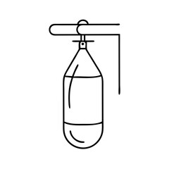 punchingbag icon, punchingbag line art - simple line art of punchingbag, perfect for punchingbag logos and icons