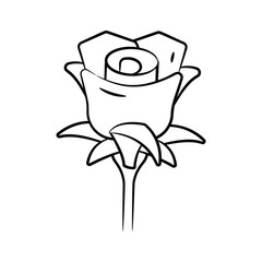 Catch a sight of this amazing hand drawn icon of rosaceae flower