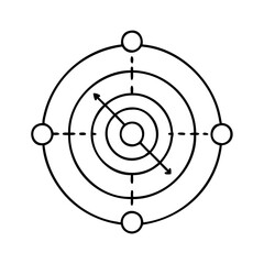 quantumparticle icon, quantumparticle line art - simple line art of quantumparticle, perfect for quantumparticle logos and icons