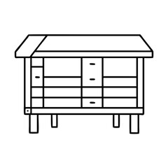 rabbithutch icon, rabbithutch line art - simple line art of rabbithutch, perfect for rabbithutch logos and icons
