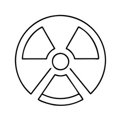 radiationsymbol icon, radiationsymbol line art - simple line art of radiationsymbol, perfect for radiationsymbol logos and icons