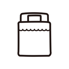 シンプルな布団のアイコン