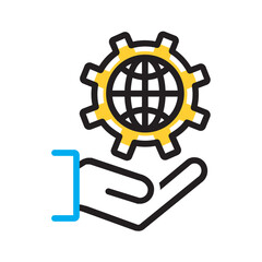 Vector multi color icon for Management