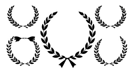 laurel wreath illustration icon