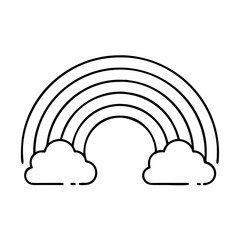 rainbow icon, rainbow line art - simple line art of rainbow, perfect for rainbow logos and icons