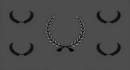 Obraz premium laurel wreath illustration icon