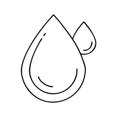 raindrop icon, raindrop line art - simple line art of raindrop, perfect for raindrop logos and icons