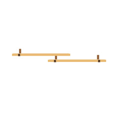 Empty wooden store shelves. Vector illustration 