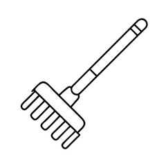rake icon, rake line art - simple line art of rake, perfect for rake logos and icons