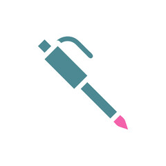 Stylized writing tool with vibrant accents for creative pursuits illustration