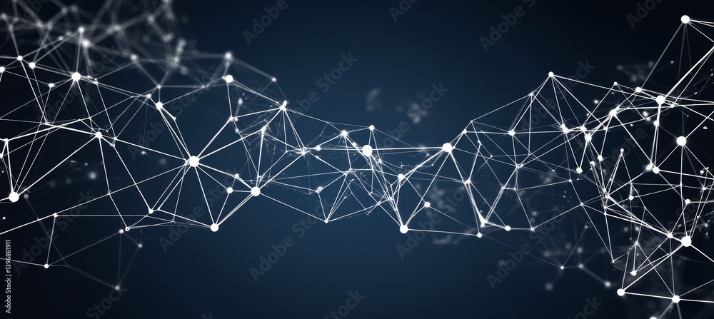 Aufkleber Networking connect structure. Technology wireless server communication system. Team social linked global digital database. Generative AI technology.