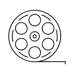 reeloffilm icon, reeloffilm line art - simple line art of reeloffilm, perfect for reeloffilm logos and icons
