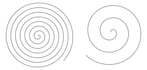 Vector outline of a geometric round formations.	