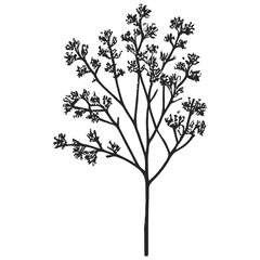 A tree leaf vector silhouette