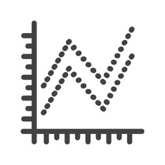 Dotted Graphs icon vector image. Suitable for mobile apps, web apps and print media.