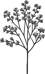 A tree leaf vector silhouette