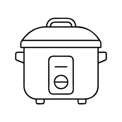 ricecooker icon, ricecooker line art - simple line art of ricecooker, perfect for ricecooker logos and icons