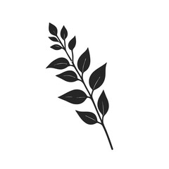 A tree leaf vector silhouette