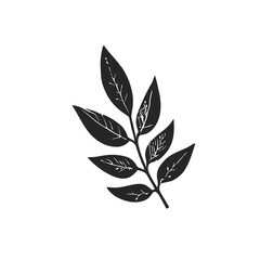 A tree leaf vector silhouette