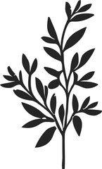 A tree leaf vector silhouette