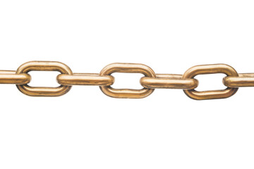 Fototapeta premium golden chain isolated on white background