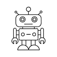 robottoy icon, robottoy line art - simple line art of robottoy, perfect for robottoy logos and icons
